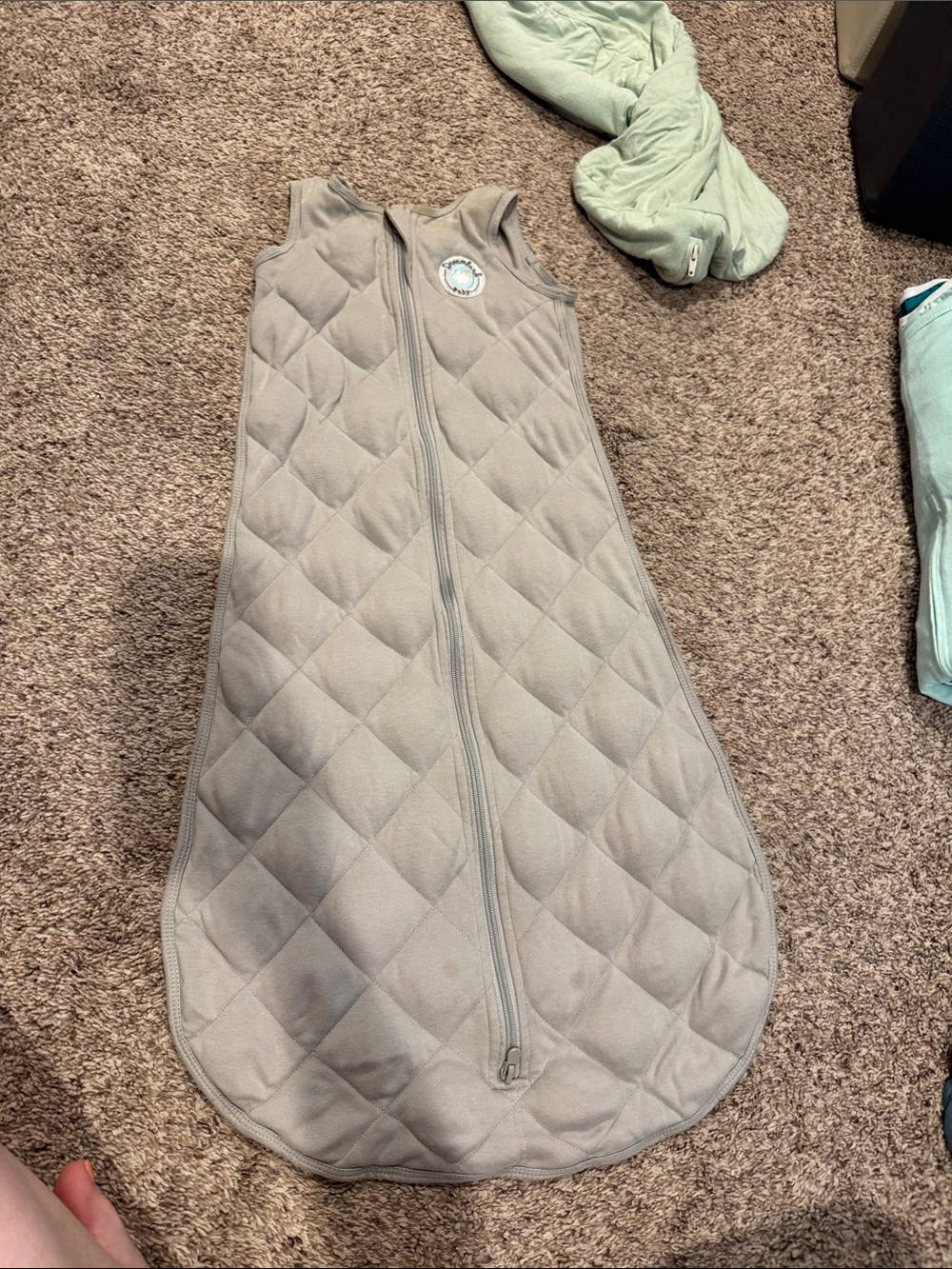 Dreamland Quilted Sleep Sack Vest - Light Gray